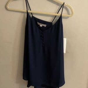 Navy Silk Tank from Loft - NWT